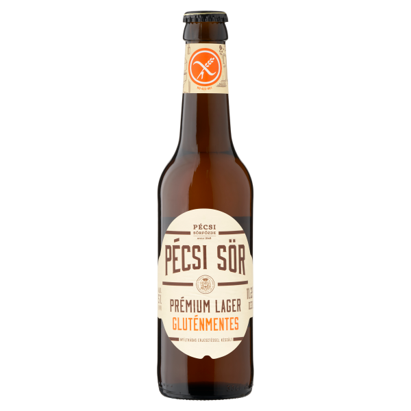 Pécsi Bio Prémium Gluténentes Lager 0.33 L palackos