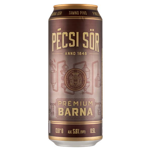 Pécsi Prémium Barna 0.5 L dobozos DRS