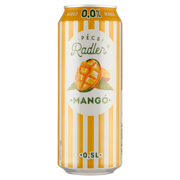 Pécsi Radler Mangó 0% 0.5 L dobozos DRS