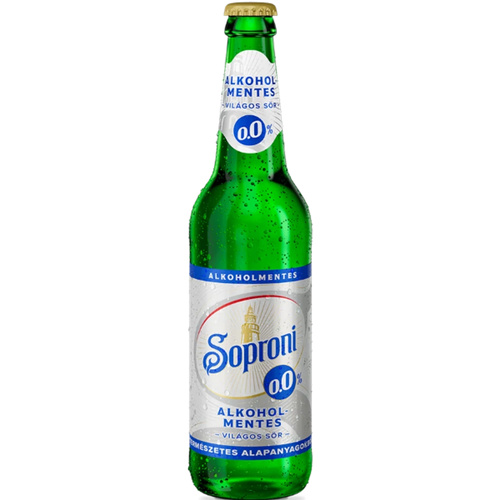 Soproni 0% 0.5 L palackos