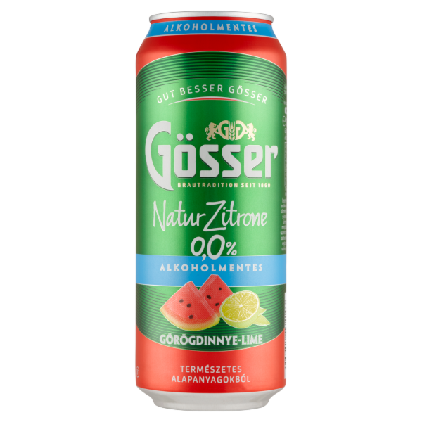 Gösser Natur Zitrone 0.0% Görögdinnye-Lime 0.5 L dobozos DRS