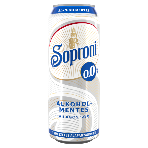 Soproni 0% 0.5 L dobozos DRS