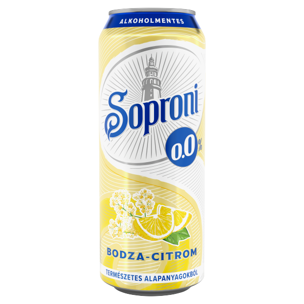 Soproni Bodza-Citrom 0% 0.5 L dobozos DRS