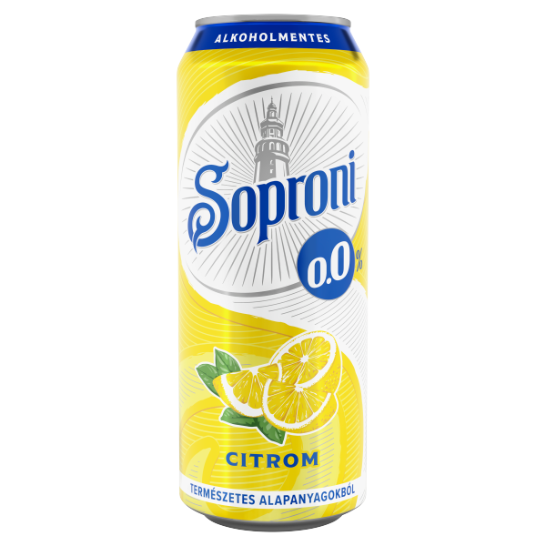 Soproni Citrom 0% 0.5 L dobozos DRS