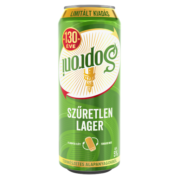 Soproni Szűretlen Lager 0.5 L dobozos DRS