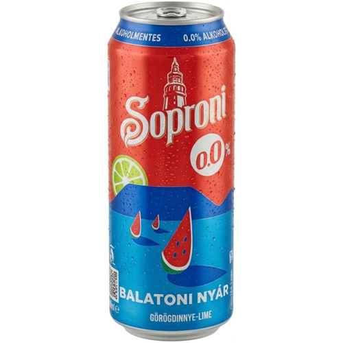 Soproni Görögdinnye-Lime 0.5 L 0 % dobozos DRS