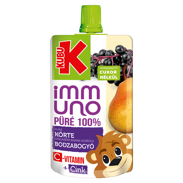 Kubu Immuno Körte-Bodzabogyó püré 100 % 100 ML
