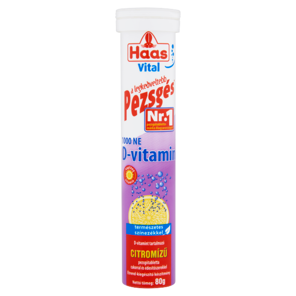 Haas pezsgőtabletta limitált  D-vita 80g