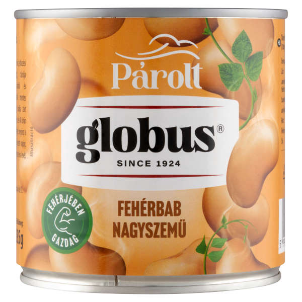 GLOBUS KONZERV Fehérbab óriás fémd. 326g/285g TZ.
