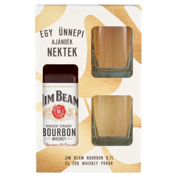 Jim Beam 0.7 L + 2 pohár PDD DRS