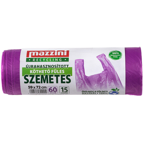 Szemeteszsák 60l cs/15 Köthető füles