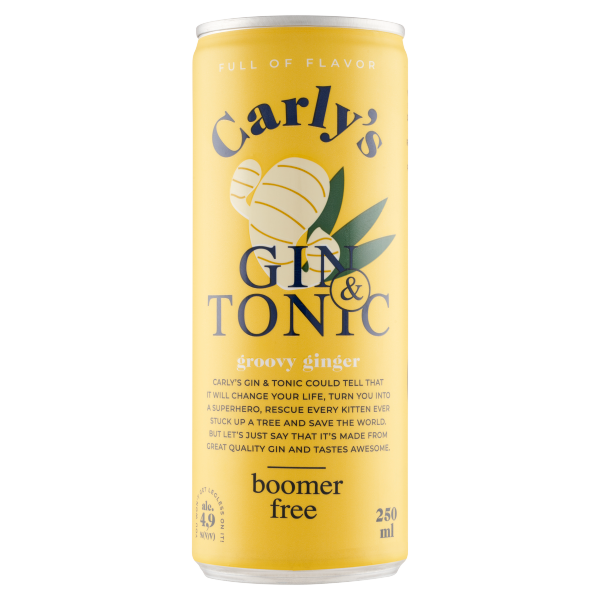 Carly's Gin&Tonic Groovy Ginger 0.25 L dobozos DRS