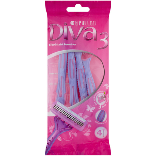 Apollon Diva3 4's eld.női borotva 4db