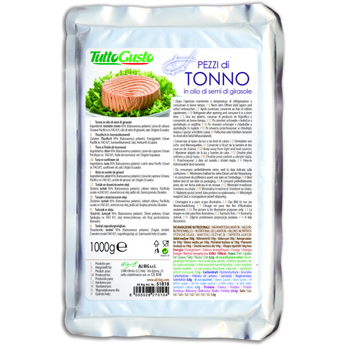 Tonhal növényi olajban 1kg