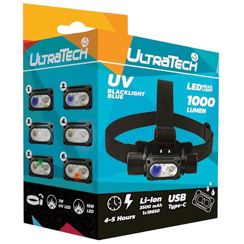 ULTRATECH El.lá. Head Light 1000lm 10w