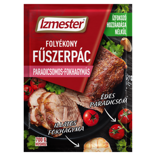Ízmester folyékony fűszerpác paradicsomos-fokhagymás 80ml