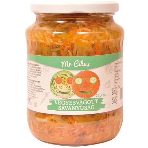 Mr Cibus Vegyesvágott savanyúság 720ml
