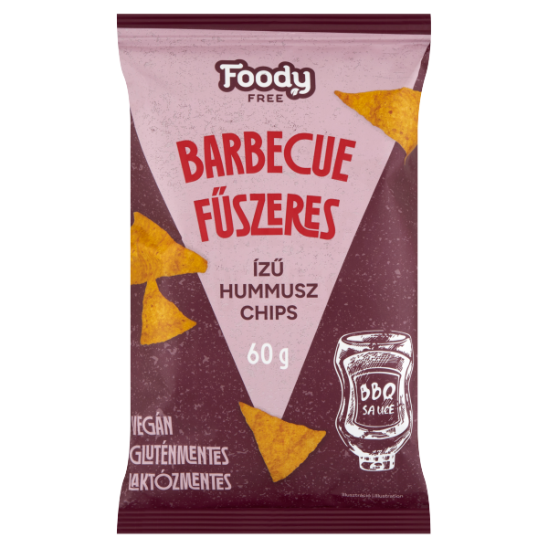 FoodyFree hummusz chips BBQ 60g