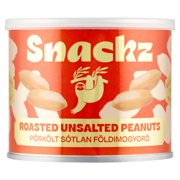 Snackz sótlan földimogyoró fémdob.150g