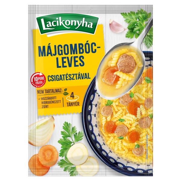 Lacikonyha Májgombócleves csigatésztával 4 tányéros 64g