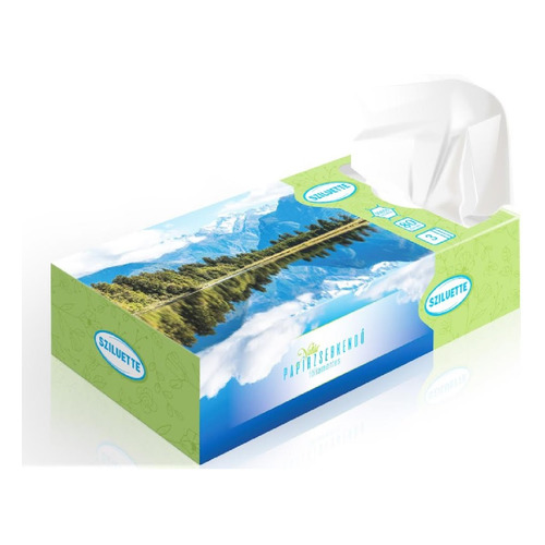 Sziluette papírzsebkendő 3R.80db D. natúr