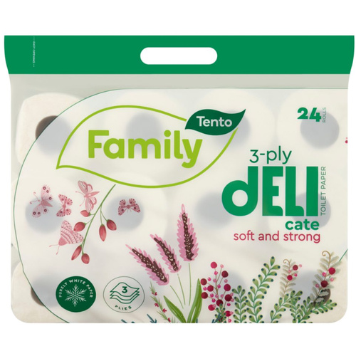 Tento Toalettpapír 3 rét. Deli white 24db