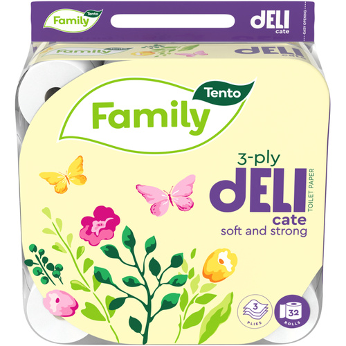 Tento Toalettpapír 3 rét. Deli white 32db