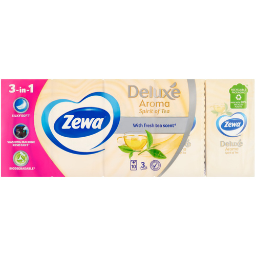 ZEWA DELUXE PAPÍRZS.SPIR.OF TEA 3RÉT.10*10DB