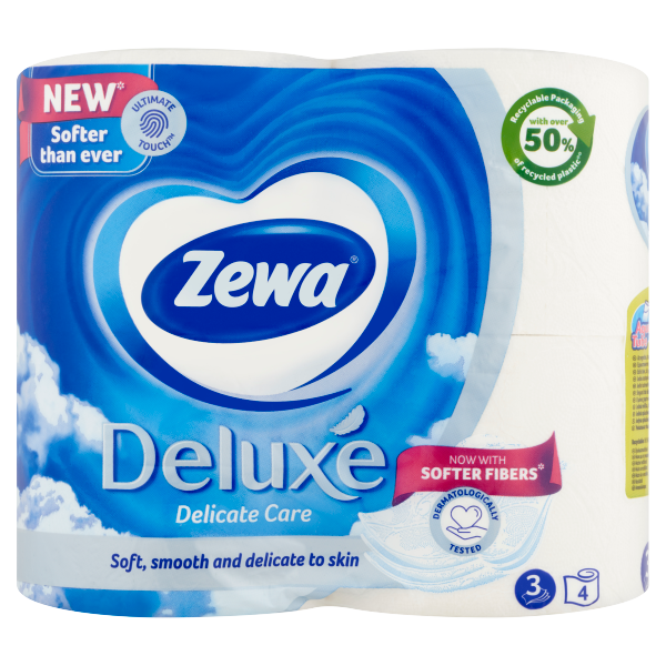 Zewa Deluxe Toalettpapír 3r. Feher 4tek