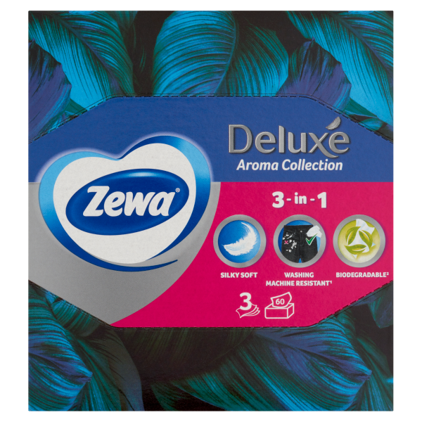 Zewa Deluxe 3rét.Dobozos Papírzs. AromaCol 60db