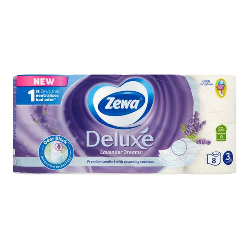 ZEWA Deluxe Taolettpapír 3r.Lavender 8te