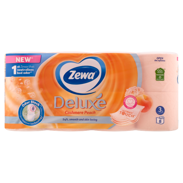ZEWA Deluxe Toalettpapír 3r. Barack 8tek.