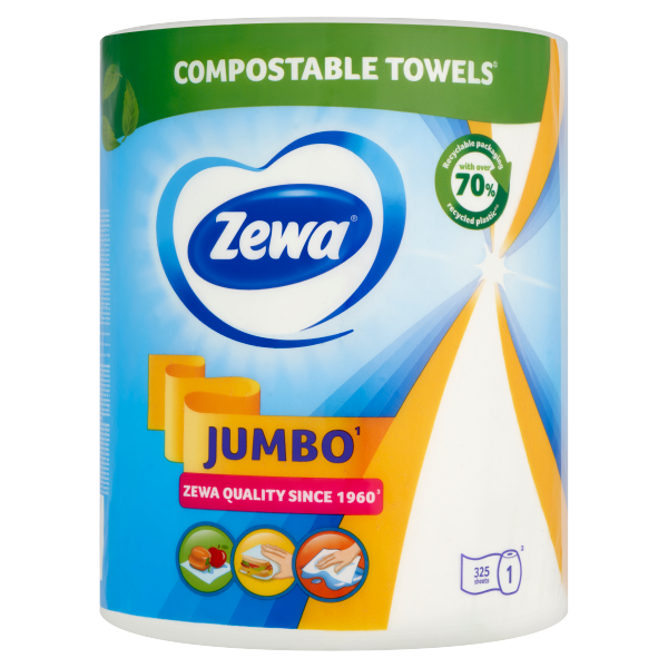 Zewa Jumbo 2 rétegű papírtörlő White 1 tek. 325 lap