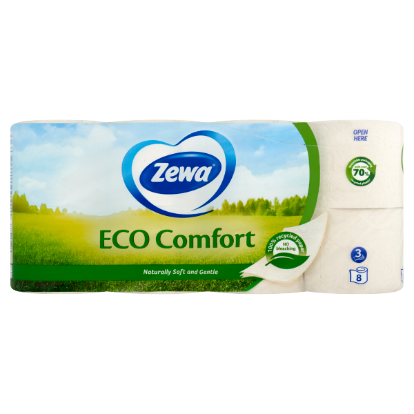 Zewa Eco Comfort Toalettpapír. 3rét. 8 tek