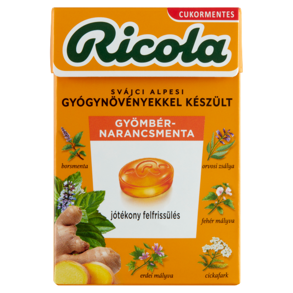 Ricola Gyömbér Narancsmenta 40g /10/