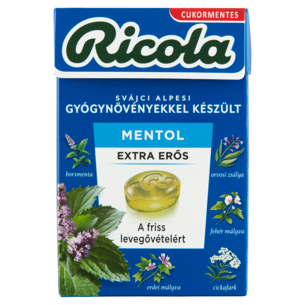 Ricola Extra Erős mentol 40g /10/