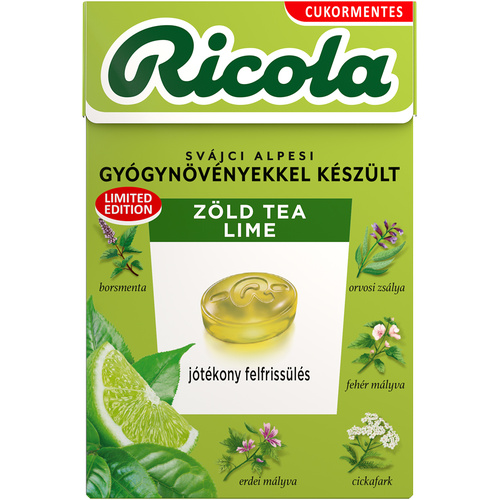 Ricola Zöld Tea-Lime 40g /10/