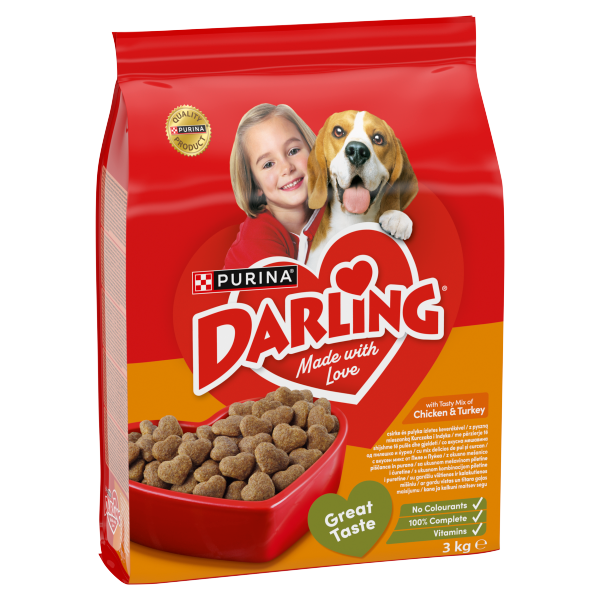 DARLING Szárnyas száraz kutyaeledel 3kg