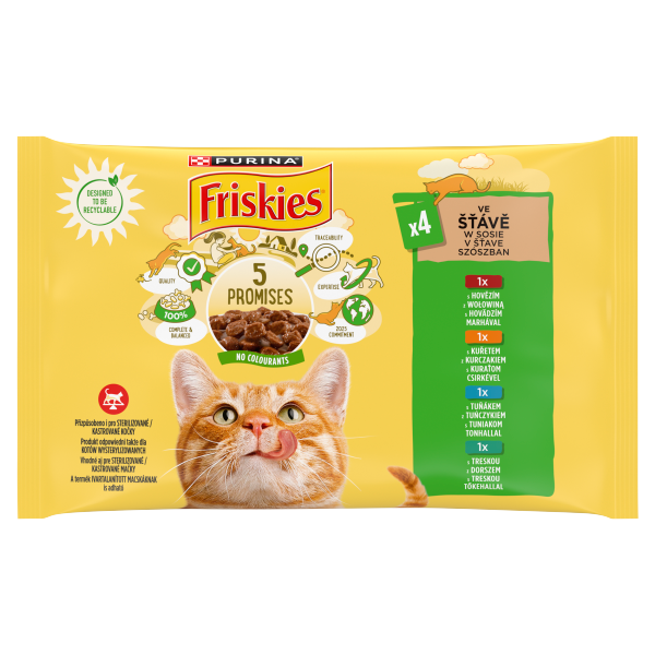 FRISKIES M-CS-T-T nedves macska 4x85g