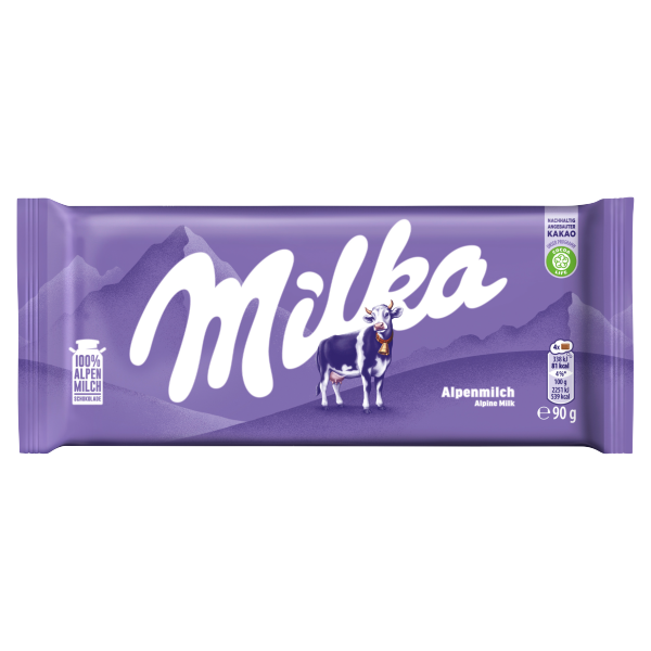 MILKA Alpesi tejcsokoládé táblás 90g /25/