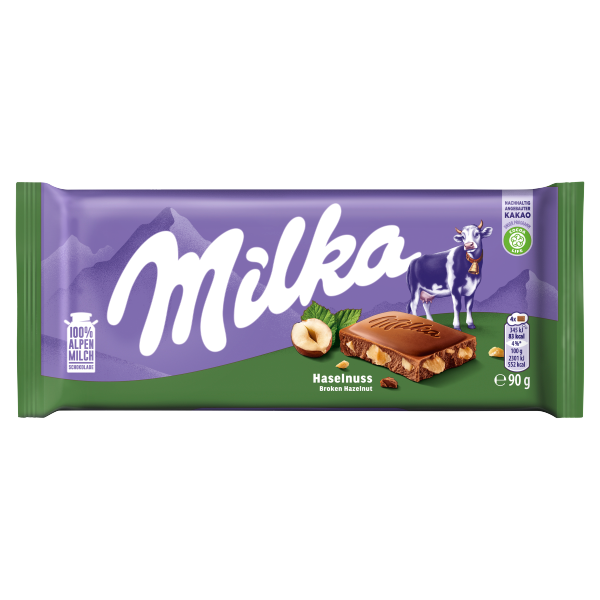 Milka Törtmogyorós táblás 90g