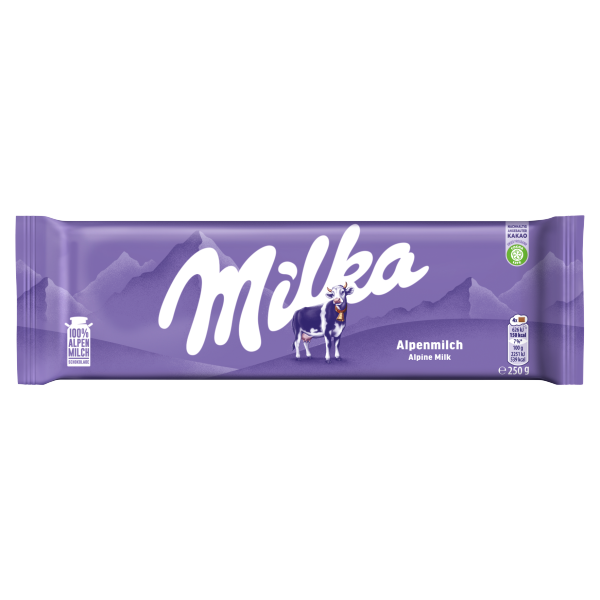 MILKA Alpesi tejcsokoládé táblás 250g/17/