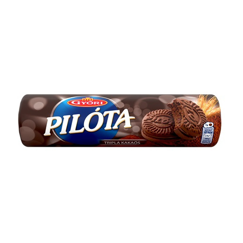 PILÓTA TÖLTÖTT KEKSZ TRIPLA KAKAÓS 180G /24/