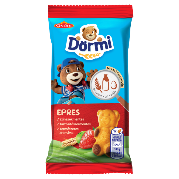 Győri Édes Dörmi Eper pürés 30g /48/