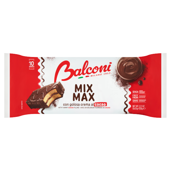 Balconi Mix Max kakaós piskótaszelet 10*35g