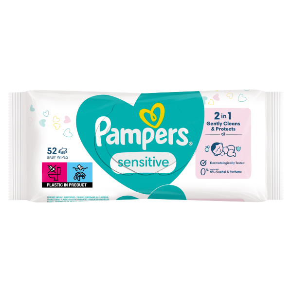 Pampers törlőkendő 52db Sensitive
