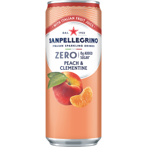San Pellegrino Peach-Clementine Zero 0.33 L dobozos DRS