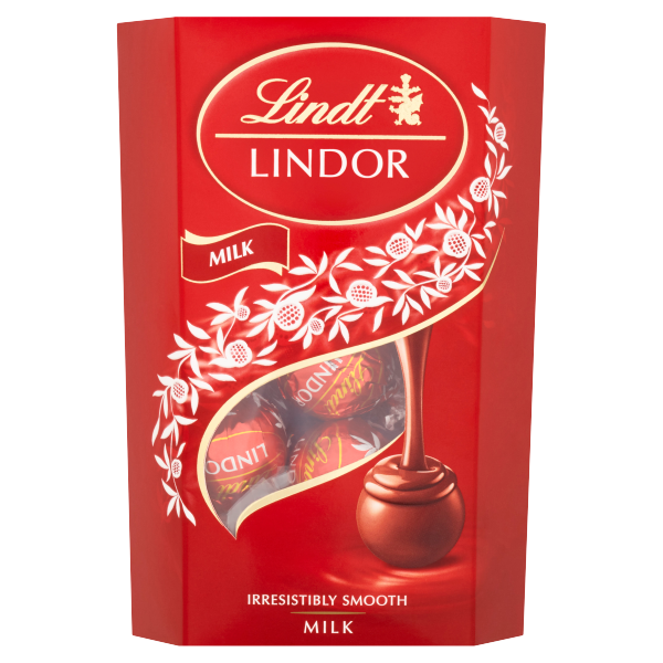Lindt Lindor Milk tejcsok.golyók díszdob.200g/8/