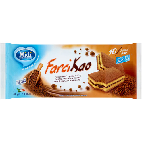 MIDI töltött piskóta szelet kakaós 10*28g