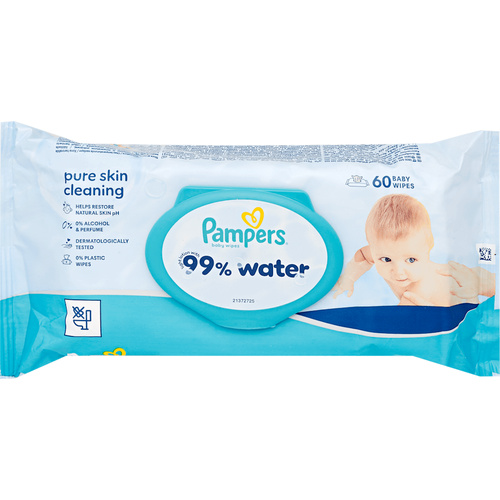 Pampers törlőkendő 60db Aqua 99% water